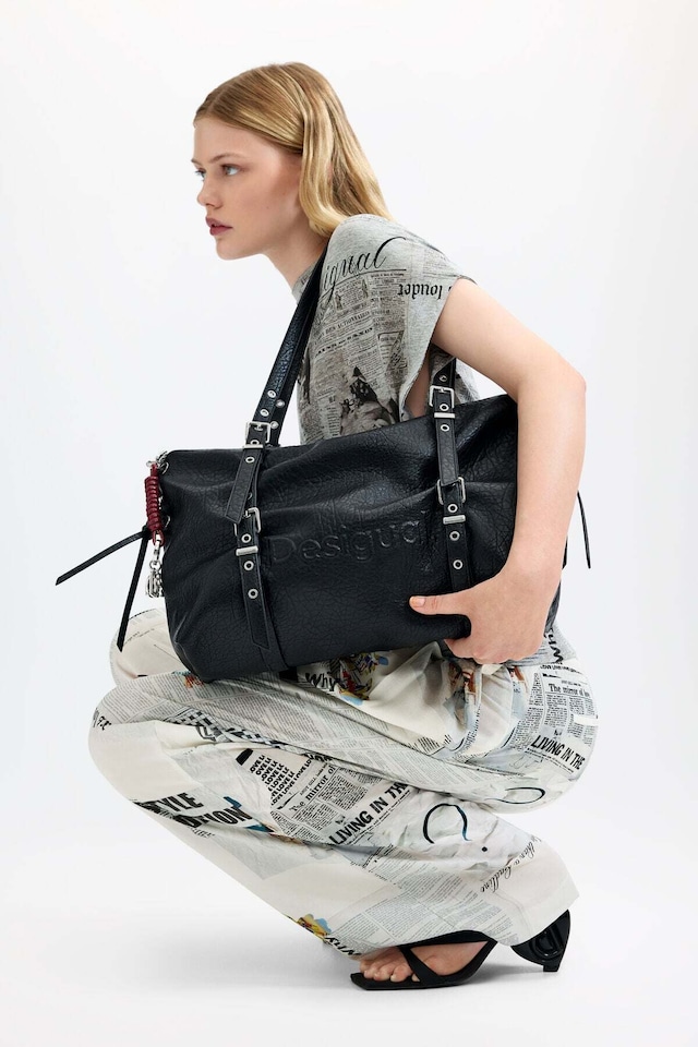 【desigual】レザータッチショルダーバック