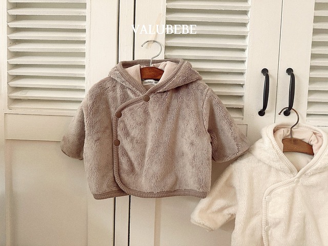 【予約/特典】valu bebe / rabbit fleece jacket