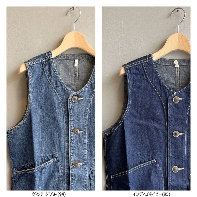 TANG タング 綿麻デニムベスト cotton linen 8oz denim vest 2315220