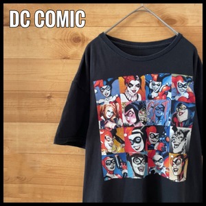 【DC COMIC】ハーレイ・クイン プリント Tシャツ 黒ボディ アメコミ バットマン US古着