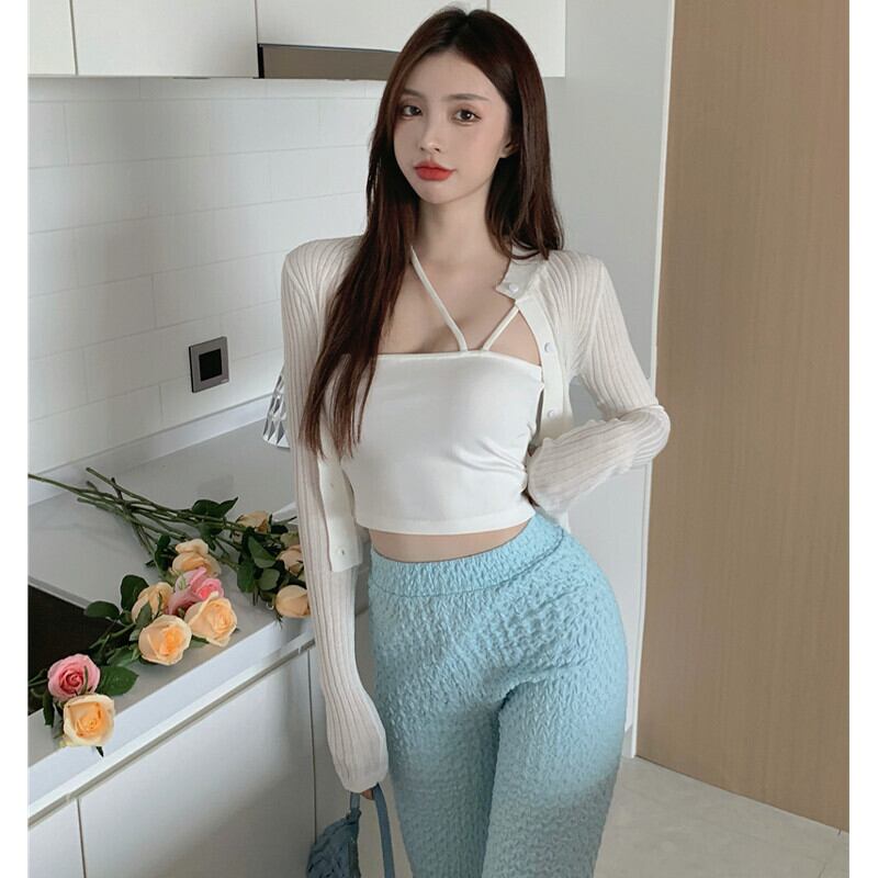 レディースオータムシャツ カーディガンルーズプリーツカジュアルパンツ 秋物 ガールズファッション38143697792