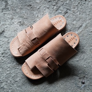 SaF-MC slit sandals / Filled steer [PRESSED] natural size3