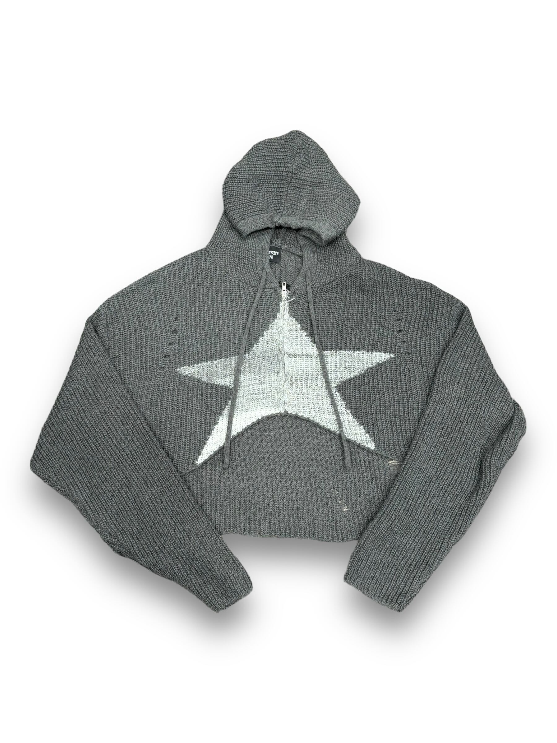 【PLANET STUDIO】star short zip hoodie