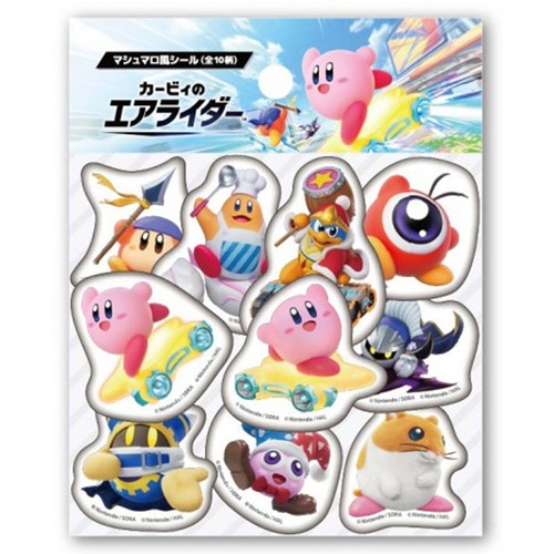 【ロット販売】【12入】カービィのエアライダーマシュマロ風シール(8820546)