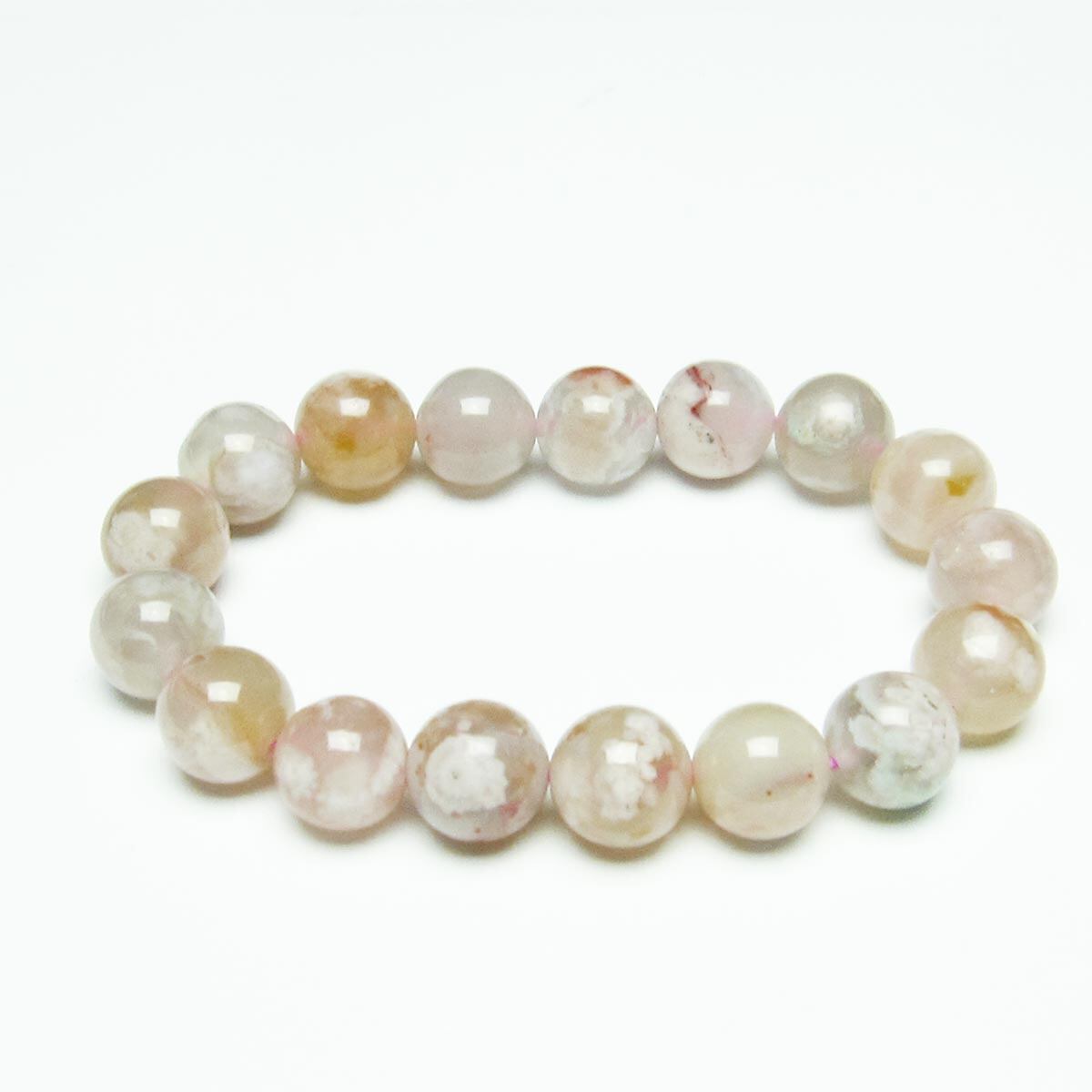 チェリーブロッサムアゲート ブレスレット 桜瑪瑙 12mm [M便 1/10] 111-26414