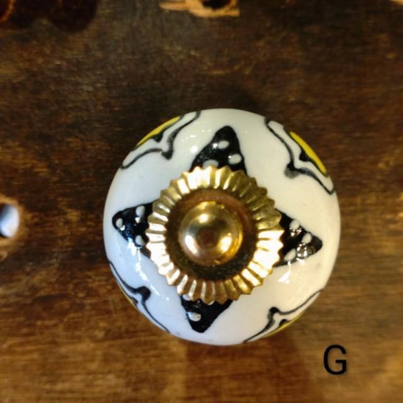 India Blue Pottery Knob Drawer Pull Handle 8Type in Total Pottery