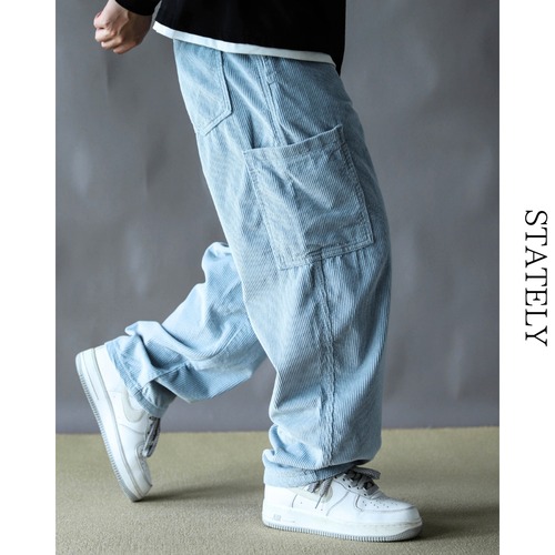 Corduroy Wide カーゴパンツ/2color_B139 画像