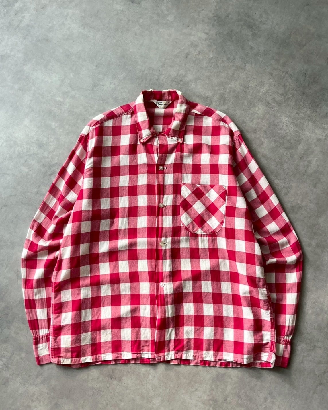 40s El Manco Diagonal Zip-up Rayon Gabardine Shirt | VOLAR