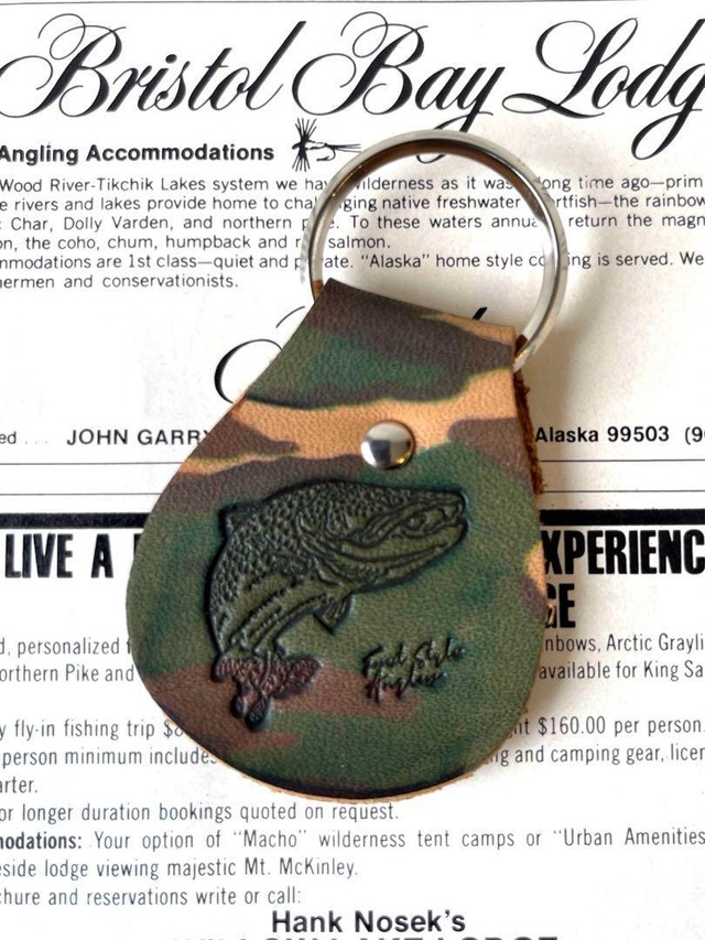 trout Key fob Vintage Camouflage