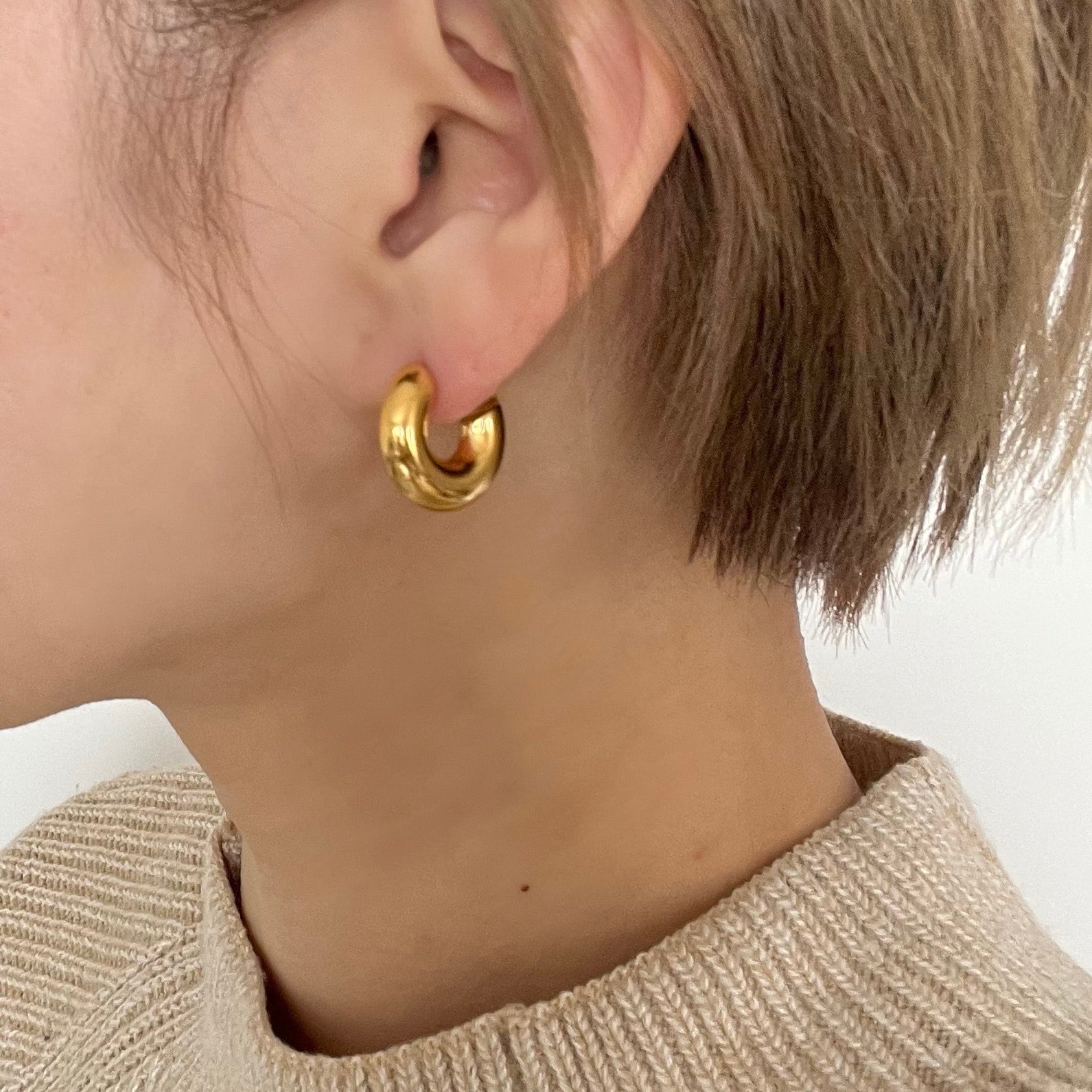 316L Chunky mini hoop pierce | onesea