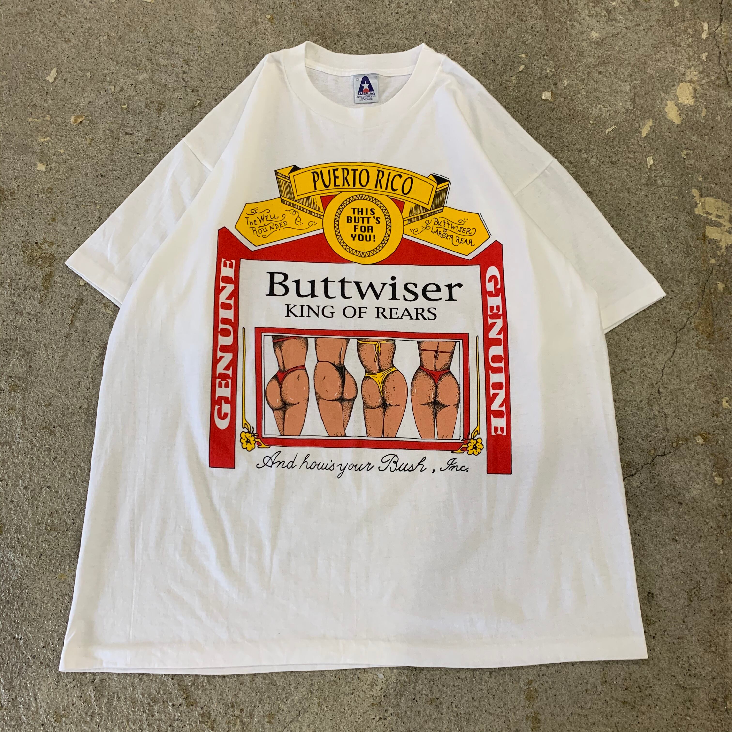 dead stock!! 90s buttwiser T-shirt | What