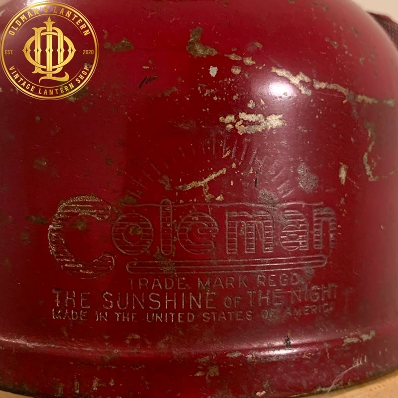 バーガンディ】Coleman コールマン 200A ガソリンランタン 1962年3月