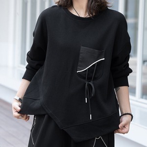 Pocket String Irregular Sweatshirt / ポケット ストリング イレギュラー スウェット シャツ