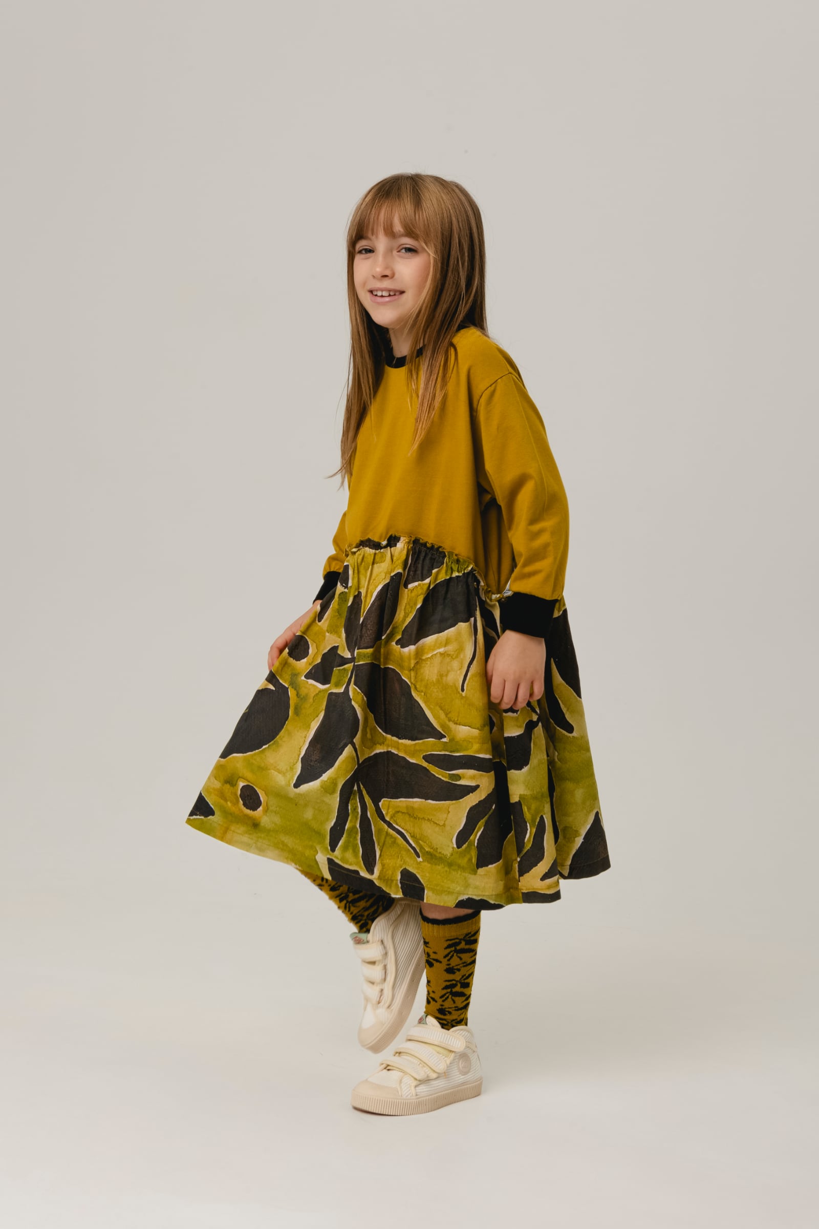 wolfu0026rita ウルフアンドリタ120.130デニム風チュニック WOLF