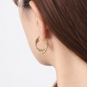 316L triple twist hoop pierce  #p153