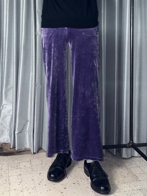 purple velvet easy pants