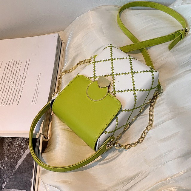 サマーチェーン 夏物 スクウェア ハンドバッグ 手作りハンドバック82297624279