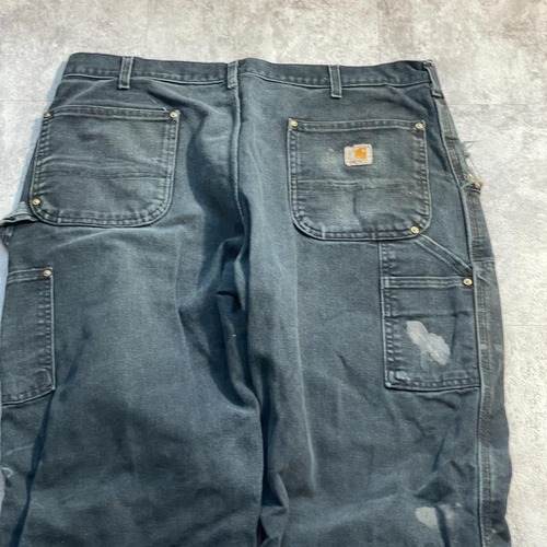 USA製 ブラック ダブルニー Carhartt B01 BLK 38×30 詳細写真16