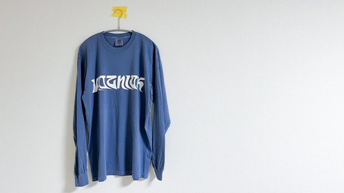 "2022 NEW LOGO" Garment Dyed Long Sleeve T-Shirts (Blue Jean)
