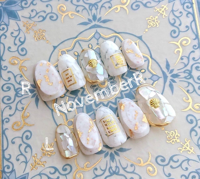LA648☆おしゃれシェルネイルチップ | NovemberR 〰️ネイルチップ販売〰️