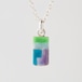 UNIQUE kiwi & aqua & purple - necklace -