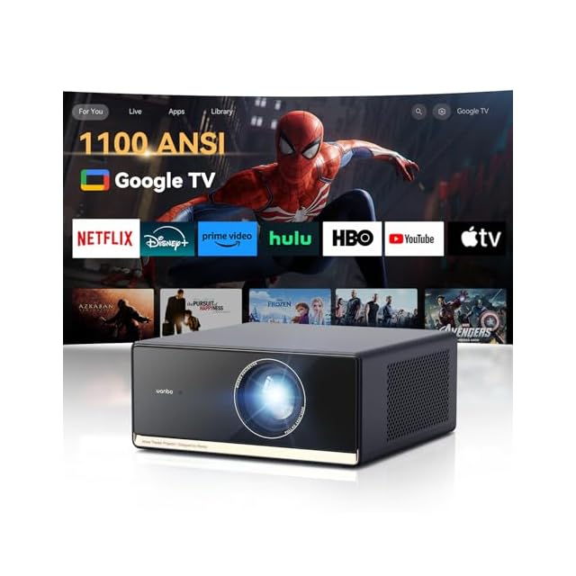 Android TV搭載】WiMiUS プロジェクター 小型【電動フォーカス＆自動