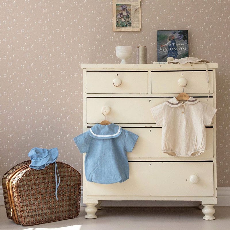 【BABY】韓国風 セーラー無地ロンパース