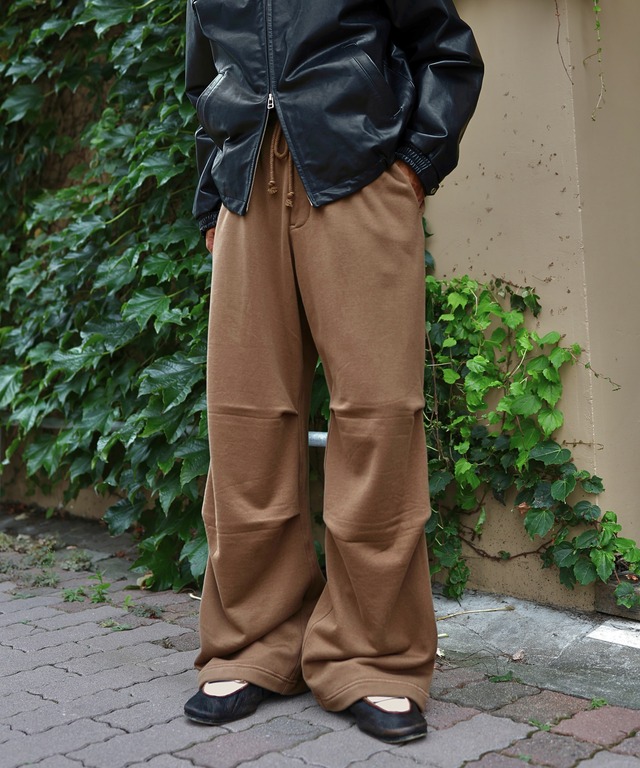 MATSUFUJI /M263-0603 / WIDE SWEAT PANTS(BRICK)