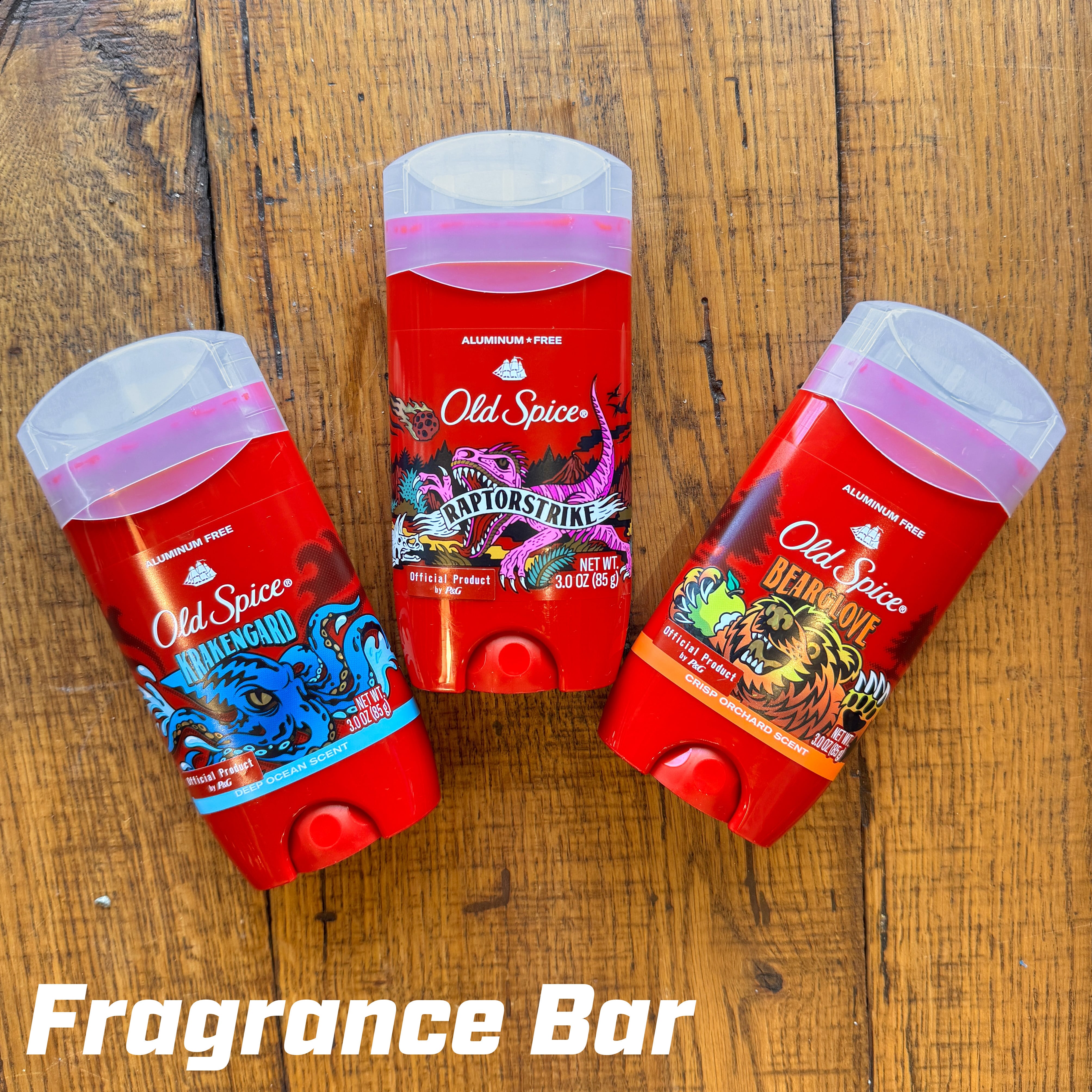 Old Spice】Fragrance Bar - RAPTORSTRIKE / KRAKENGARD / BEARGLOVE