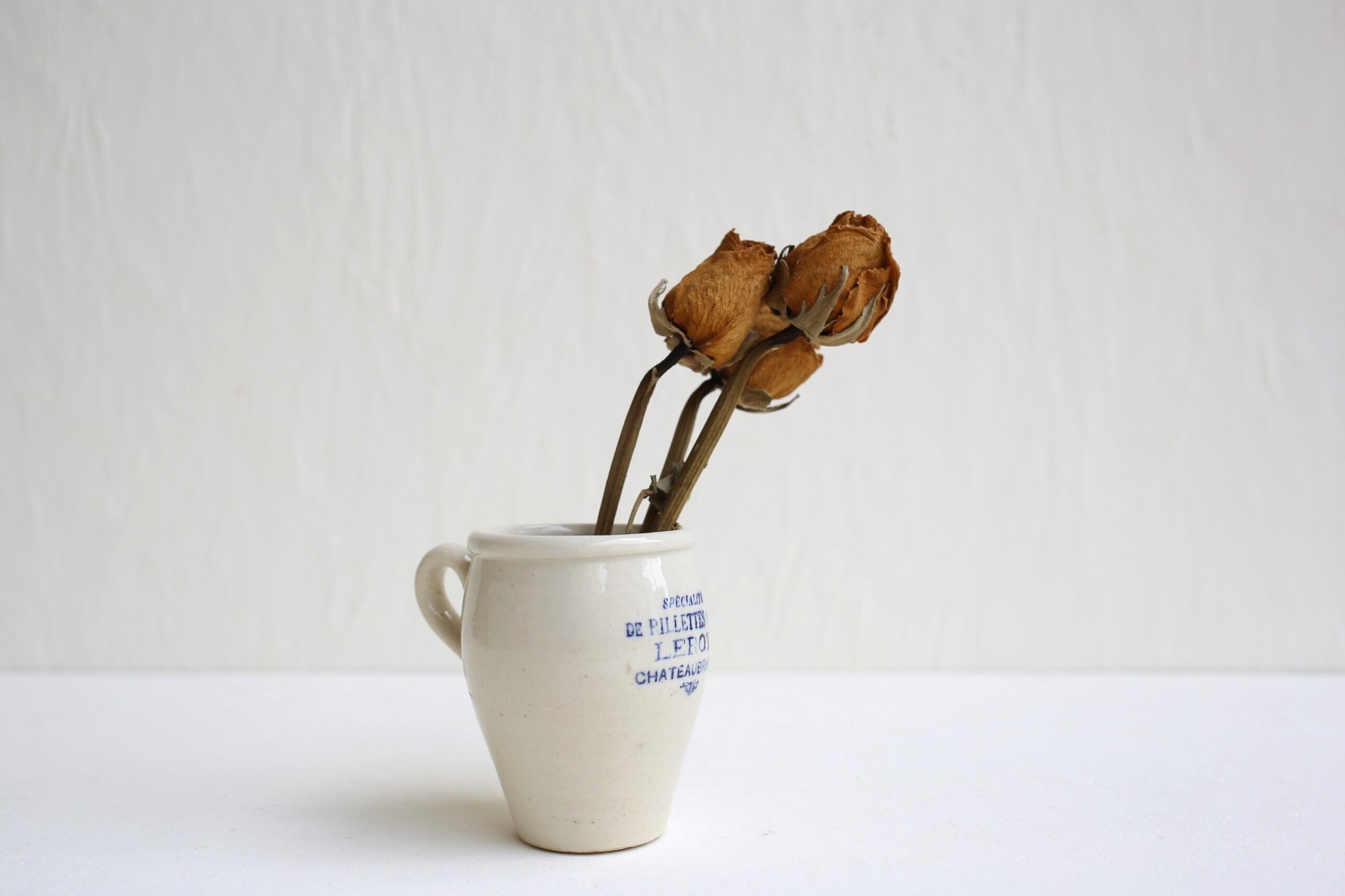 フランス アンティーク ヴィンテージ 陶器ポット リエット用『LEROY