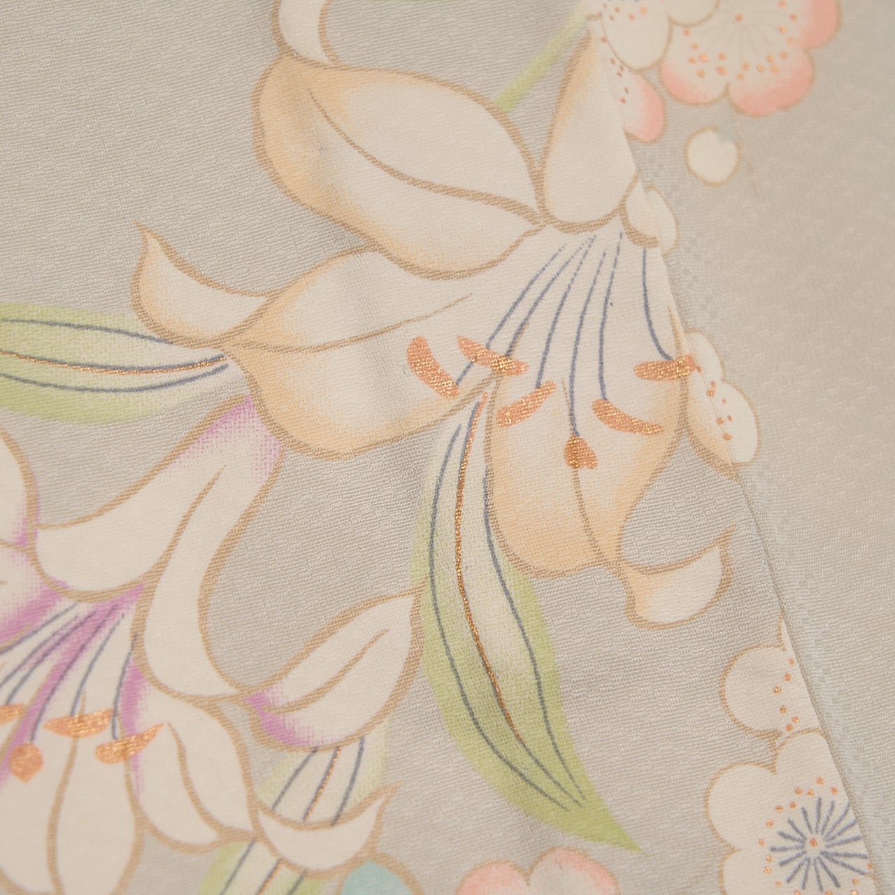 四季のお花の模様 小紋 単衣着物【未着用品】 | かわの屋