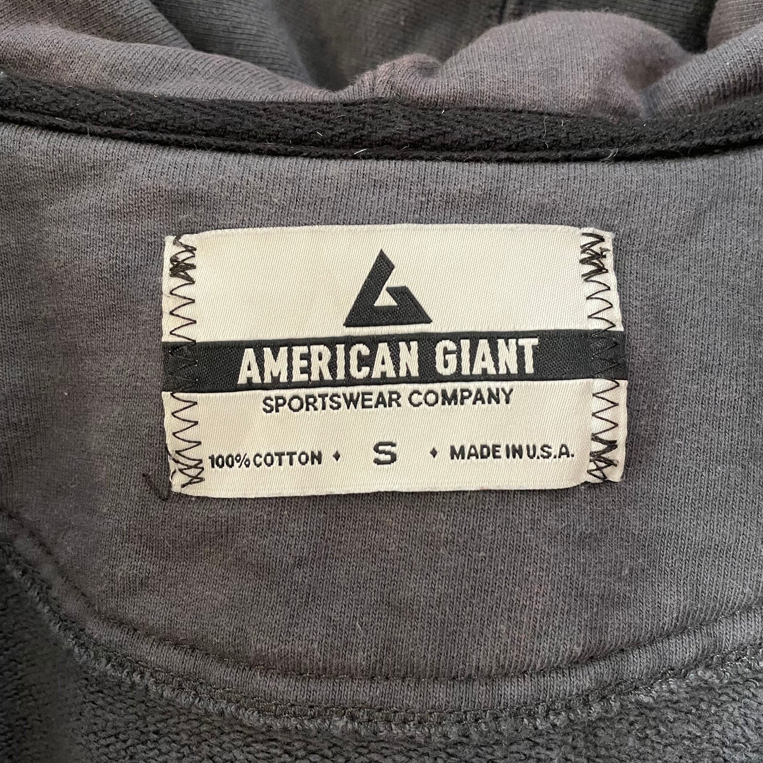 AMERICAN GIANT】USA製 フルジップ ジップアップ スウェット パーカー