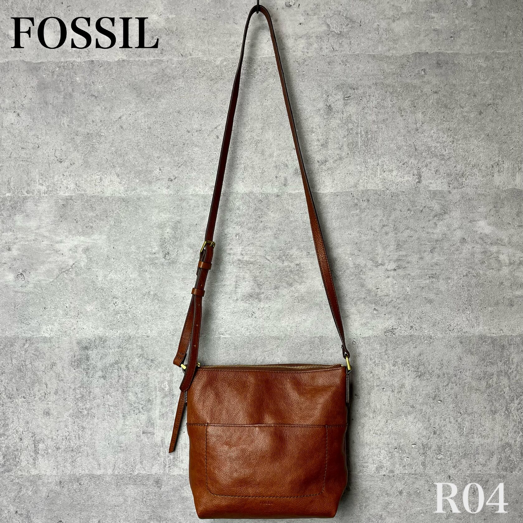 フォッシル FOSSIL 本革 レザー ショルダー バッグ ポーチ Amelia  