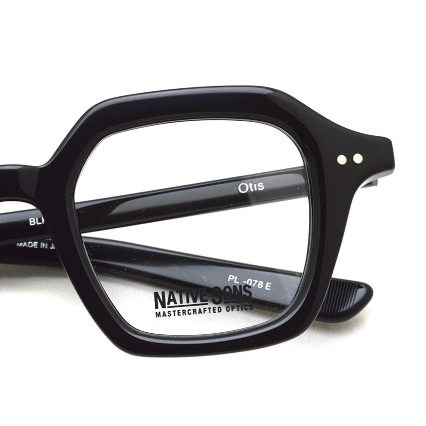 NATIVE SONS / OTIS / Black ブラック 多角形 セルフレーム 黒縁メガネ