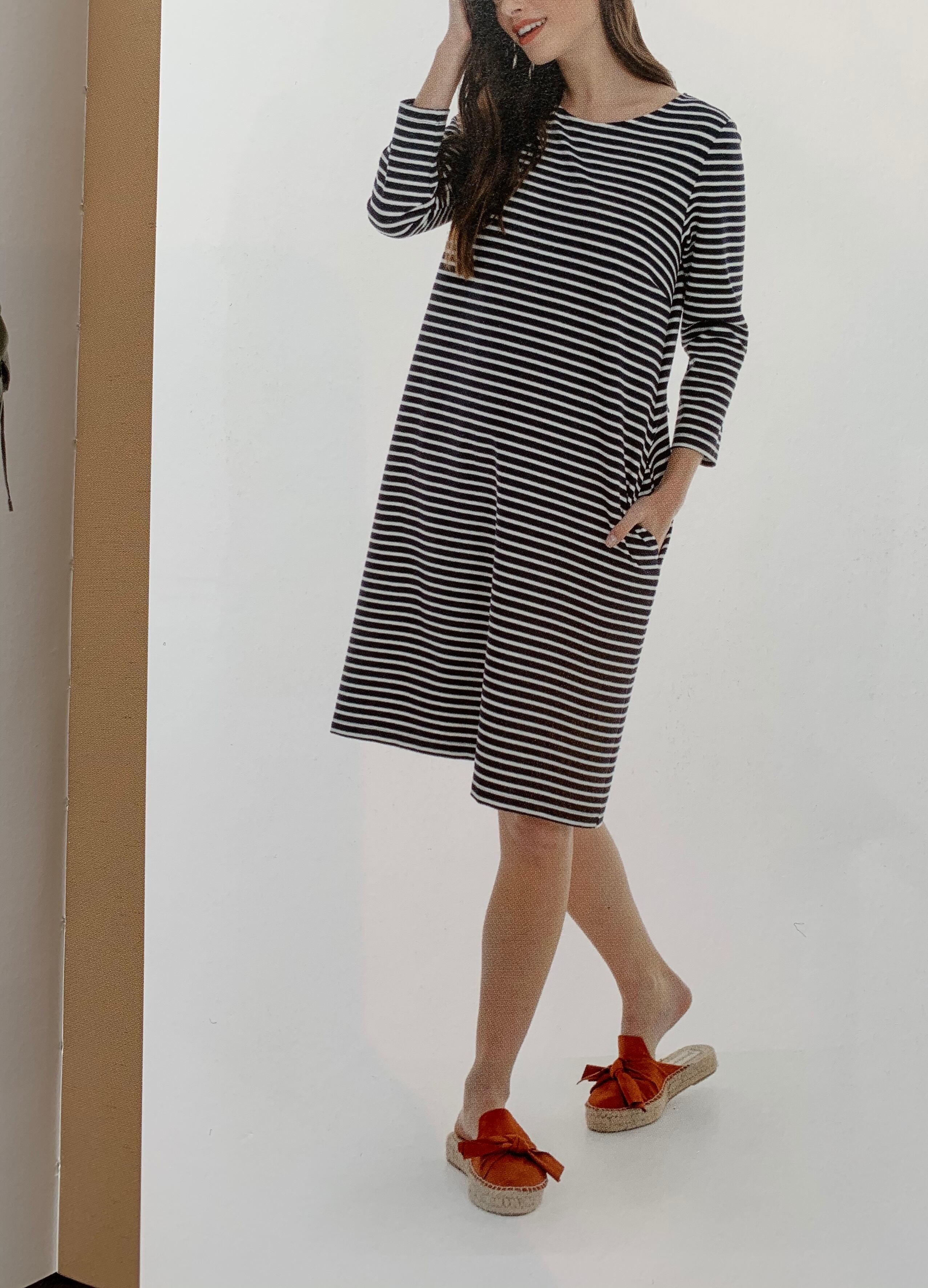 Ann Max バックリボン付きボーダーワンピース 1 304 フクハラ Ann Max バックリボン付きボーダーワンピース 1 304 フクハラ