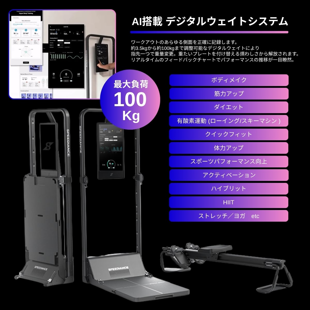 送料無料】DELTA FITNESS限定保証付き Speediance Gym Monster 2