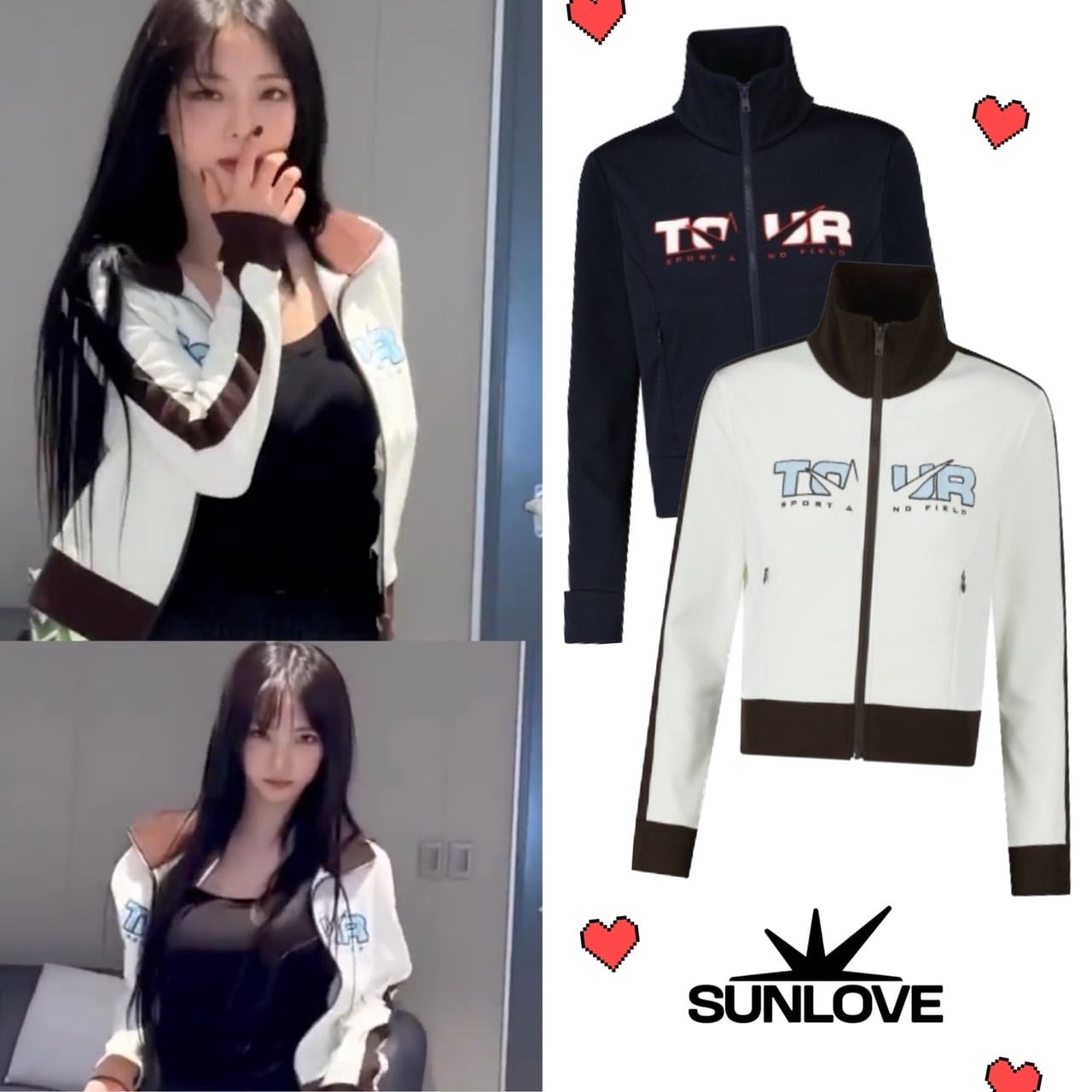 ☆AESPA カリナ 着用!!【SUNLOVE】 W Tour Track Jacket ☆AESPA カリナ 着用!!【SUNLOVE】 W Tour Track Jacket