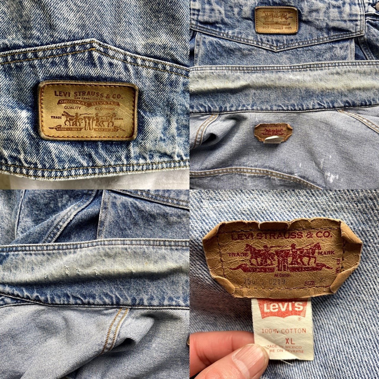 90s ヴィンテージ デニム×レザー 切替ジャケット 短丈 古着 バイカラー レザージャケット ブラック 牛革 短丈 ボンバージャケット 本革