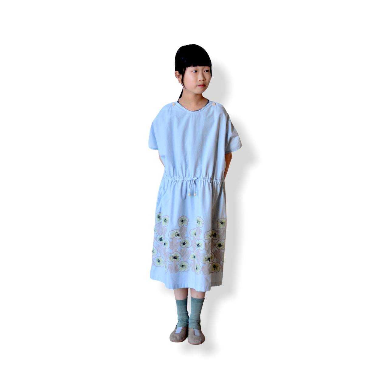 〈 mina perhonen 〉/ZS3297P hanakaze " ワンピース"   light blue   110-140cm