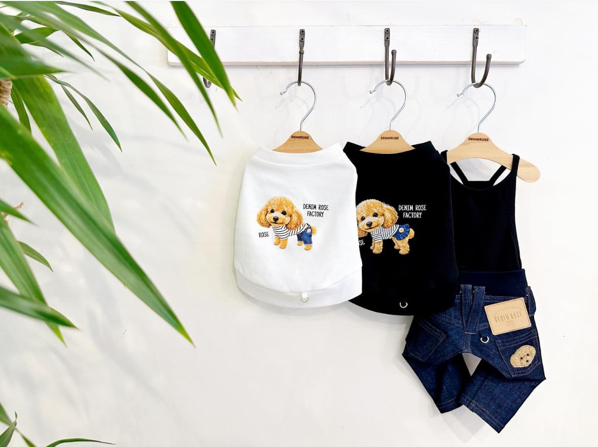DENIM ROSE ワッペンポロシャツ DENIM ROSE