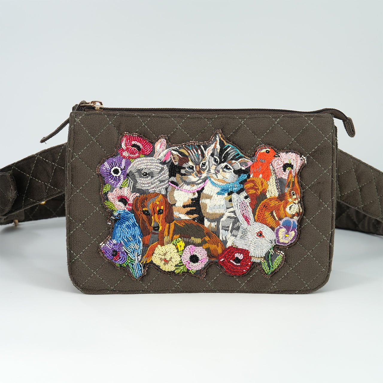 キルティングショルダーバッグ “Nathalie Lete Animals” | tamaobazaaar