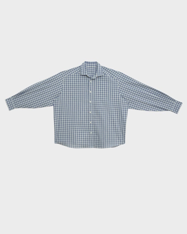 Baserange (ベースレンジ) CLAUDE SHIRT (BLUE CHECK) | H Nagano