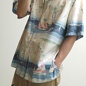 90s reyn spooner レインスプーナー リゾート 柄 コットン アロハシャツ 古着 used