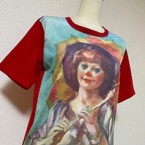 絵画風プリント デザインTシャツ