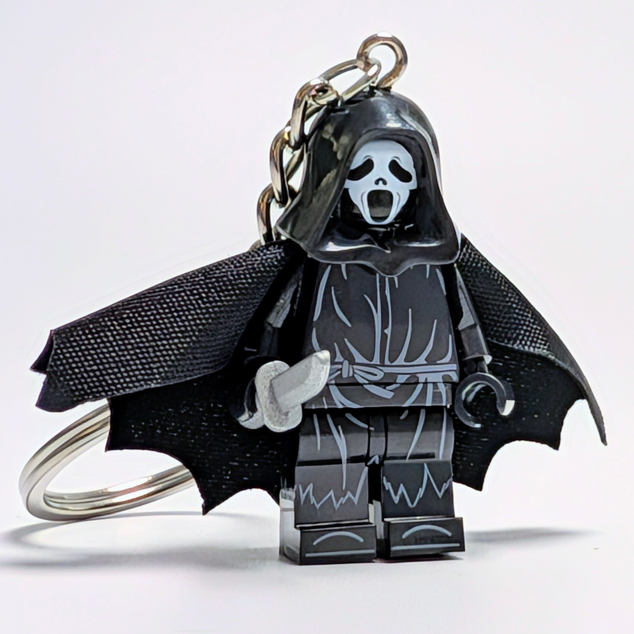 ★ブロックフィギュアキーホルダー★【 Scream ( スクリーム ) 】 Ghostface ゴーストフェイス 〚アメリカン雑貨 アメトイ〛