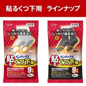 オンパックス くつ下用 靴下 足 貼るカイロ 黒タイプ 5足入 【日本製/持続時間約9時間】