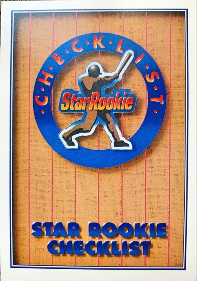 MLBカード 91UPPERDECK STAR ROOKIE CHECKLIST #001