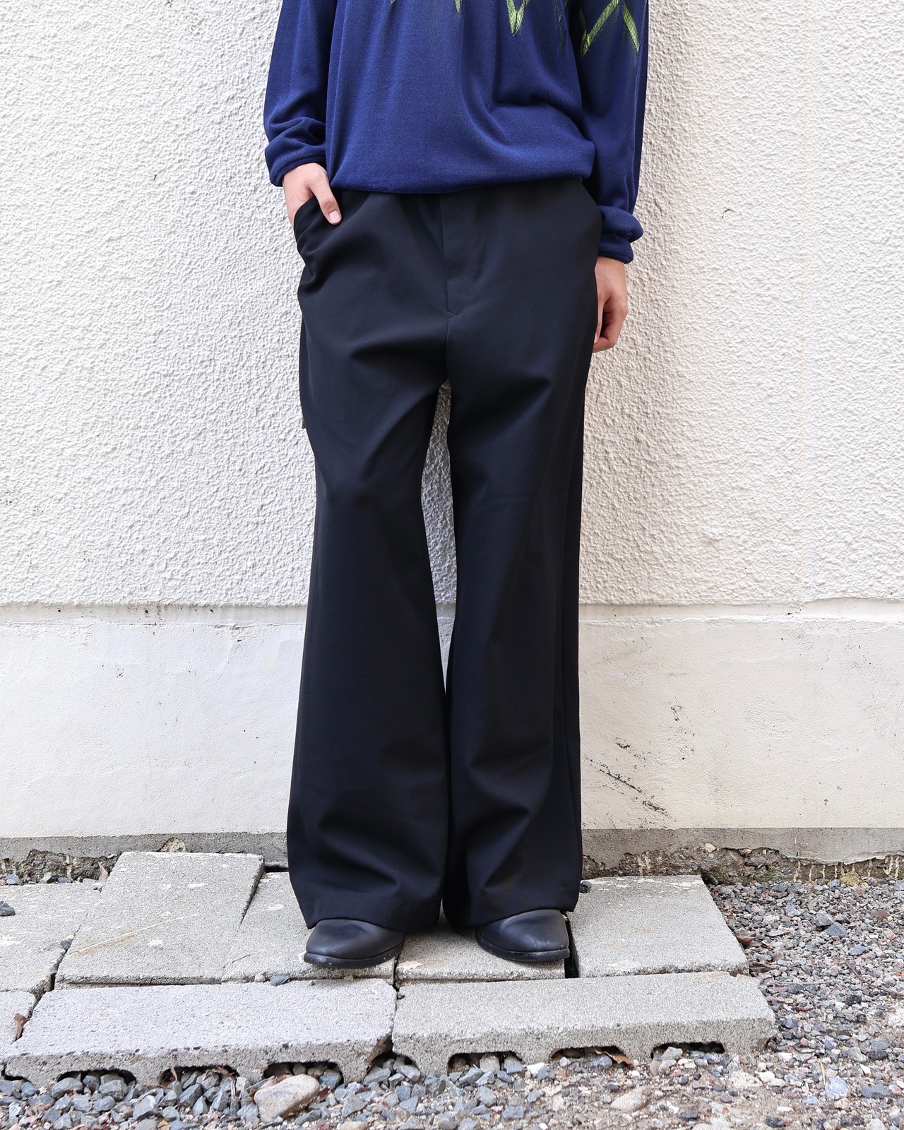 【Y's】hip design straight slacks