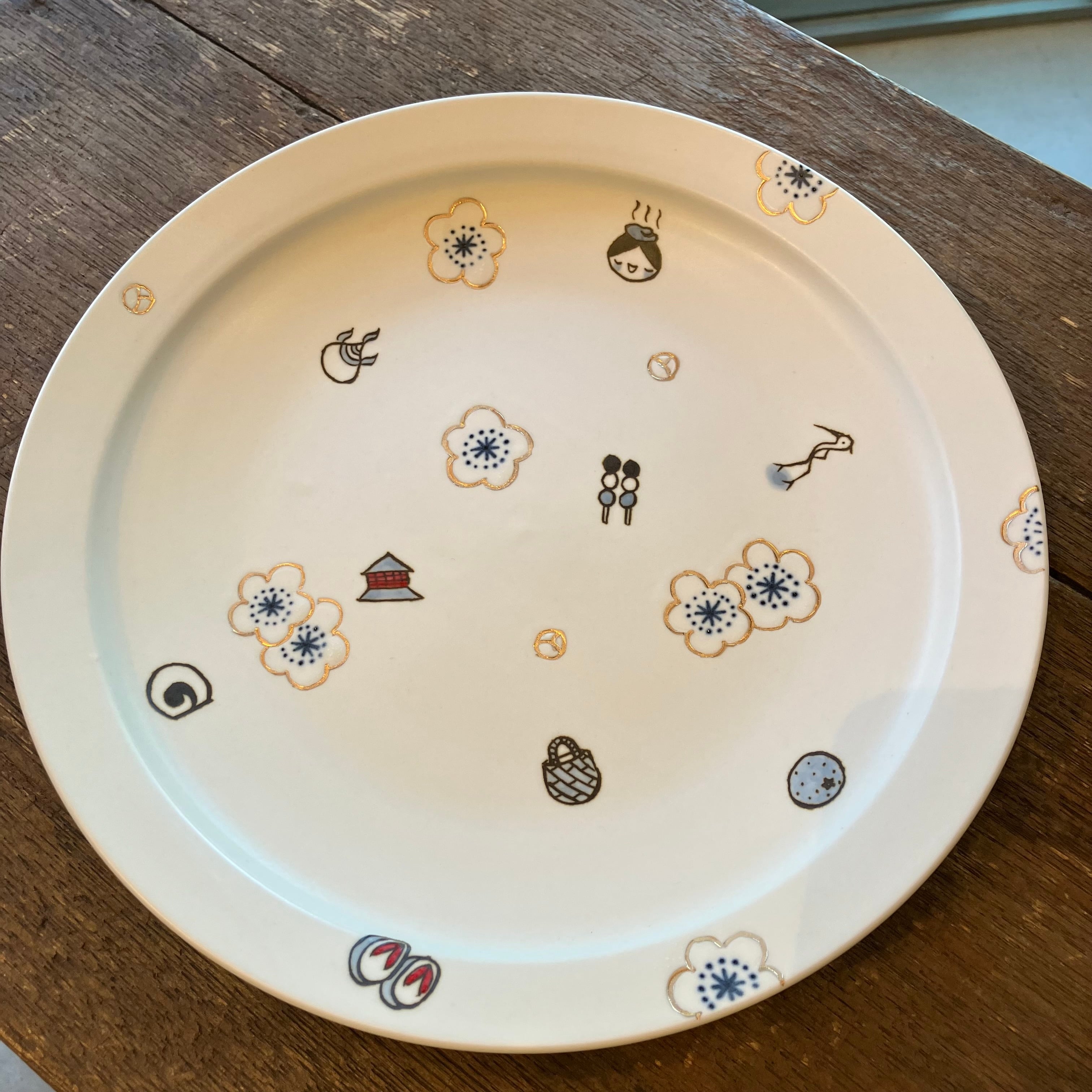 丸皿大 道後づくし すこし屋 砥部焼 | 歩音 -あるね- 丸皿大 道後づくし すこし屋 砥部焼 | 歩音 -あるね-