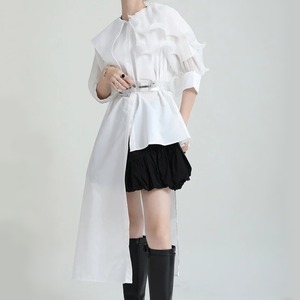 Irregular Half Long Shirt / イレギュラー ハーフ ロング シャツ